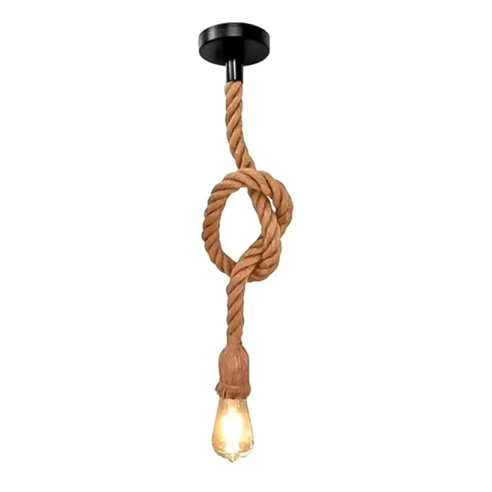Pendente de Corda Preto - Outlet Novaluz Iluminação