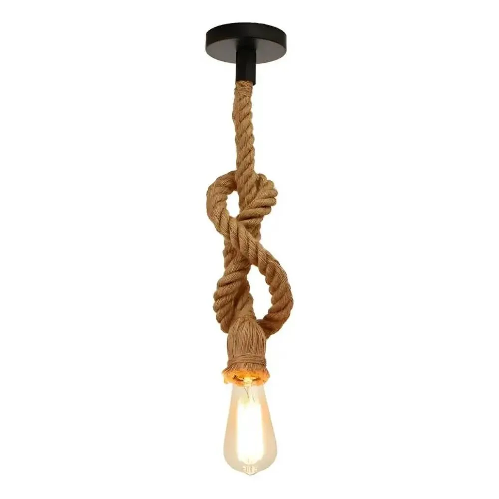 Pendente de Corda Sisal - Outlet Novaluz Iluminação