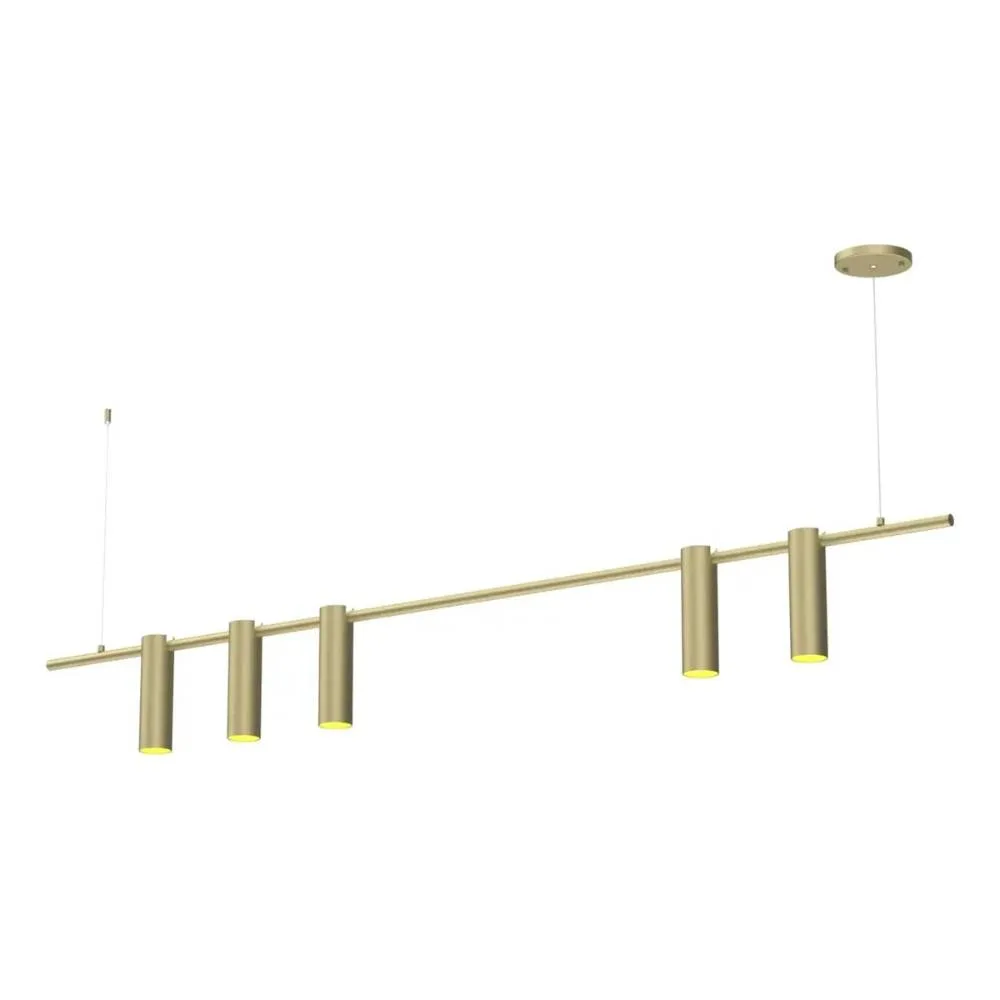 Lustre Articulado Dourado - Outlet Novaluz Iluminação