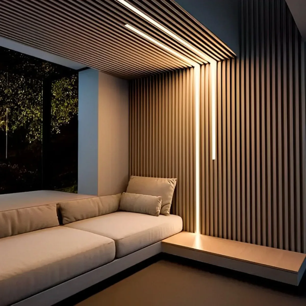 Perfil de LED Novaluz Iluminação aplicado em ambiente